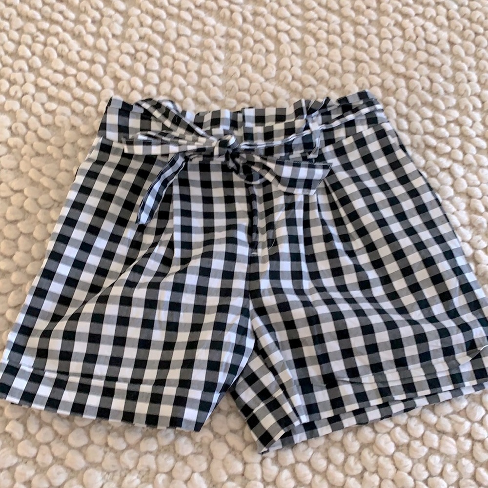 Gingham High Waist Shorts